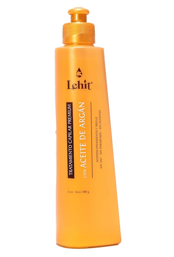 Lehit Aceite de Argan Tratamiento Capilar Bioenergetico Con Principios Activos Naturales Argan Oil Bioenergetic Capillary Treatment 10.1oz(300ml)