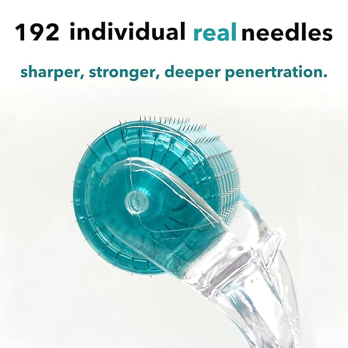 Derma Roller, 192 Titanium Microneedles Derma Roller Microneedle Roller for Face Skin, Microdermabrasion Microneedling Roller - Skin care tools