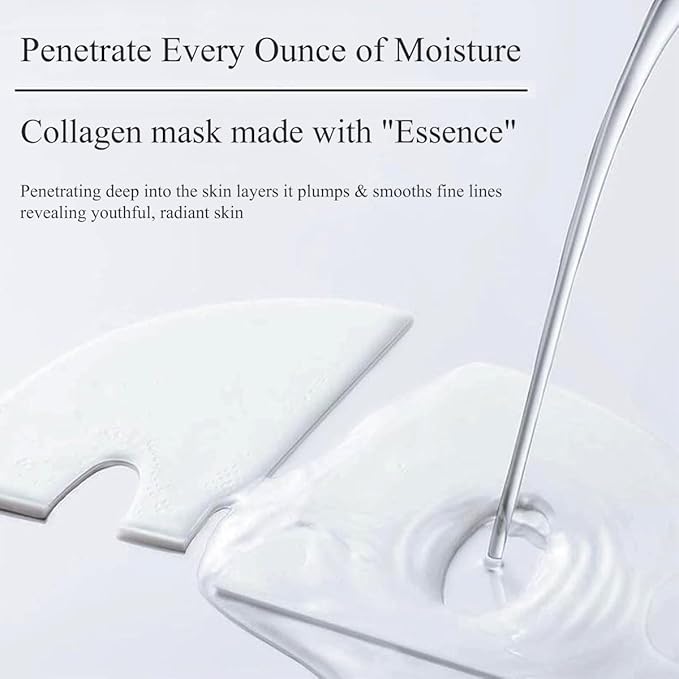 Bio Collagen Face Mask Overnight, Bio-Collagen Deep Collagen Anti-Wrinkle Lifting Mask Korean Skin Care Face Mask Sheet, Improve Moistur, Elasticity and Wrinkle (6Pcs)