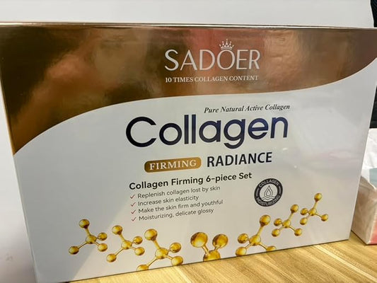 Collagen Skin Care Set, Anti Aging Skincare Gift Set for Wrinkles & Fine Lines, Shrink Pores, Hydrate & Firm Skin, 6 Pcs Skincare Kits for Women with Cleanser, Toner, Lotion, Serum, Cream, Eye Cream.