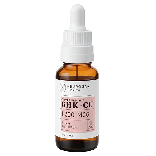 GHK-Cu (Copper Peptide) Neck & Face Serum 1,200mcg (1 oz bottle) by Neurogan