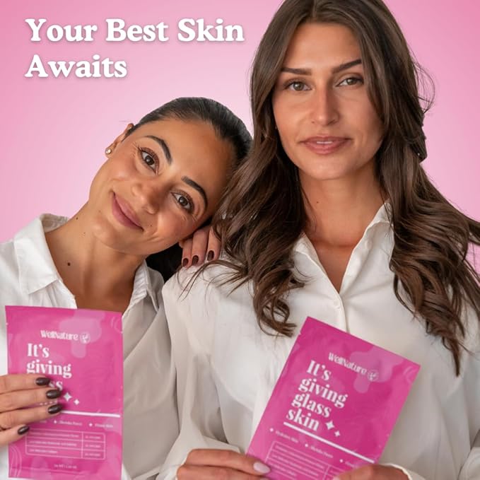 Wellnature™ The Original Overnight Deep Collagen Mask - It's Giving Glass Skin Sleep Mask - Deep Hydrating Bio-Collagen + Oligo-Hyaluronic Acid Facemask Korean Skincare For All Skin Types, Pack of 4