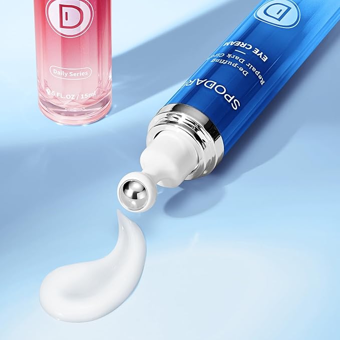 Caffeine Eye cream For Dark Circles, combines caffeine and retinol, target dark circles, puffiness, and wrinkles. Eye Cream Anti Aging With 360° Massage Ball. (0.7 fl. oz)