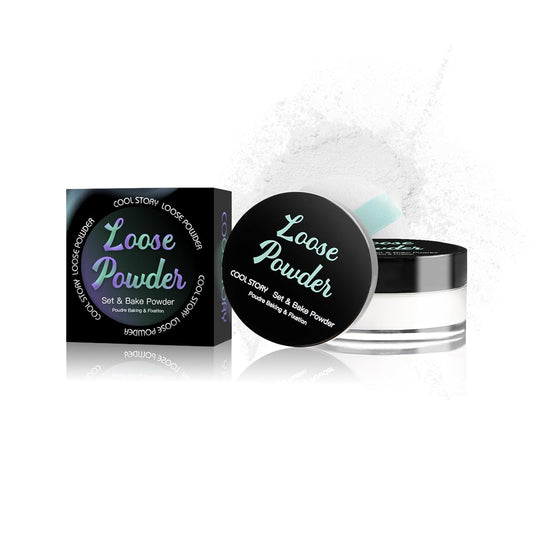 Loose Setting Powder, Bake Makeup Powder Full Coverage Matte Finish (Sugar, 6g/O.21oz)