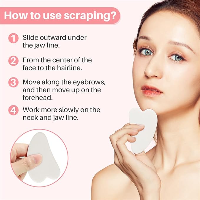 Jade Roller for Face and Gua Sha Set Face Roller,Facial Beauty Roller Skin Care Tools Massager for Face, Eyes,Forehead Neck, Body Muscle， Relaxing and Relieve Fine Lines and Wrinkles