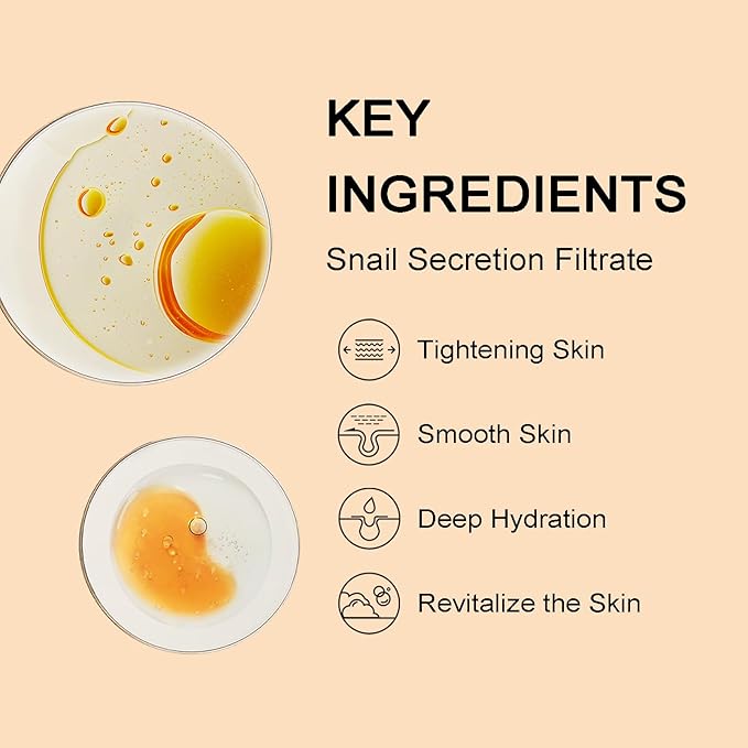 Advanced Snail Mucin Set, Face Skin Care Set, Korean Skincare Gift Set for Teenage Girls, Skin Care Products Set with Serum, Cream, Eye Cream, Toner, Facial Snail Mucin Kit for Women Hydrating 4PCS