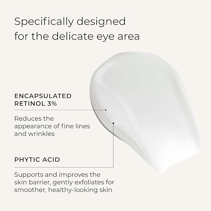 Wunderlift Night Retinol Eye Cream, 3% Encapsulated Retinol, Hyaluronic Acid and Coleus Forskohlii, Vegan and Cruelty free