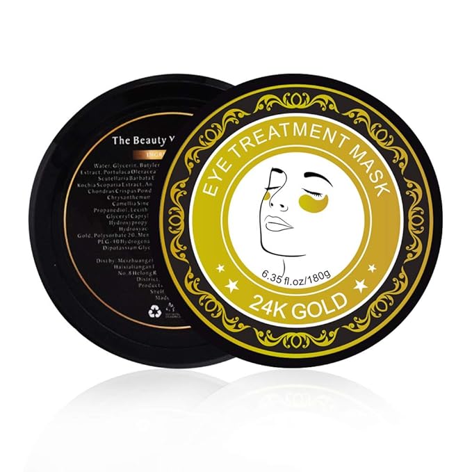 Golden Under Eye Patches (30 Pairs Eye Gels) - Golden Eye Mask with Amino Acid & Collagen - Rejuvenating Treatment for Dark Circles, Puffy Eyes, Refreshing, Revitalizing, Travel, Wrinkles