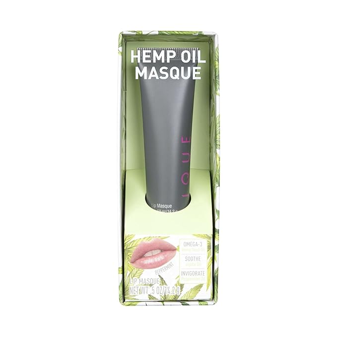 LIQUE Cosmetics Lip Mask for Dry, Cracked Lips, Ultra-Hydrating with a Hint of Color, Hemp Oil, 0.5 Oz.
