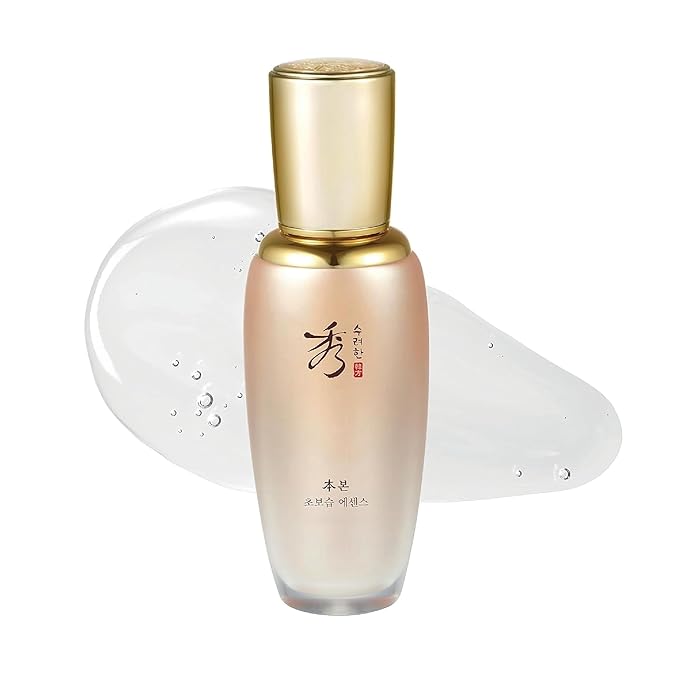 Sooryehan BON Extra-Moisture Essence (1.5fl oz) - Highly Moisturizing Essence to Rejuvenate Dull and Dehydrated Skin by LG Beauty. Ginseng, Ginsenocide, Amino Acids.