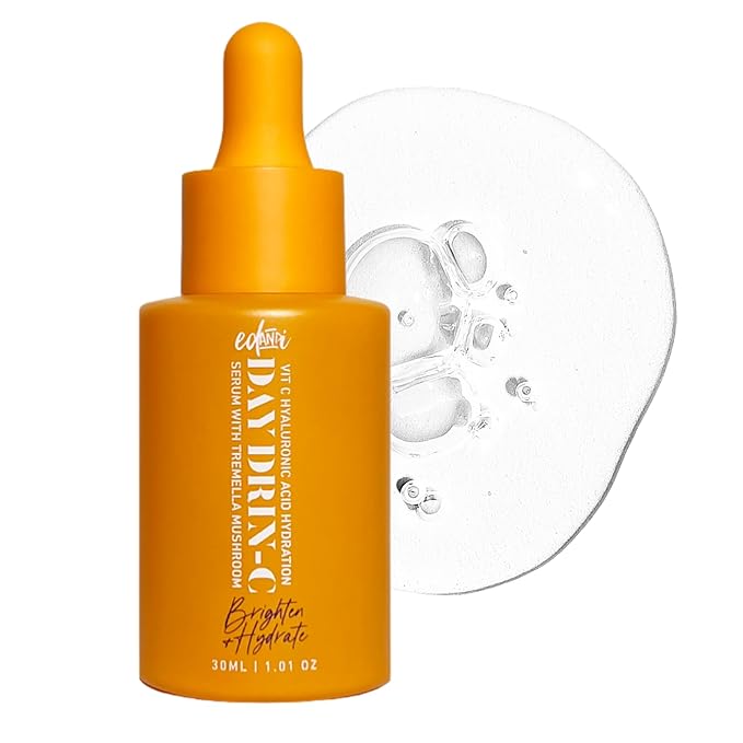 DAY DRIN-C 2 in 1 Face Hydration Serum with Vitamin C and Hyaluronic Acid, Moisturizing, Plumping, & Smoothing the Appearance of Fine Lines, 1.01 oz