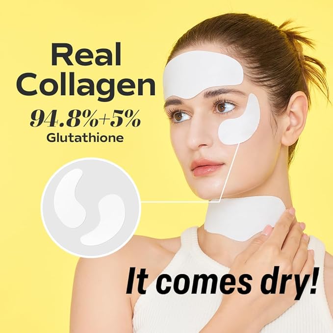 SUNGBOON EDITOR Deep Collagen Melting Patch | Real Collagen, Glutathione, Glass Skin, Skin Firming for Deep Wrinkle, Spot Correcting, Collagen Patches, Under Eye Mask, Korean Skin Care, 1.13 ounces