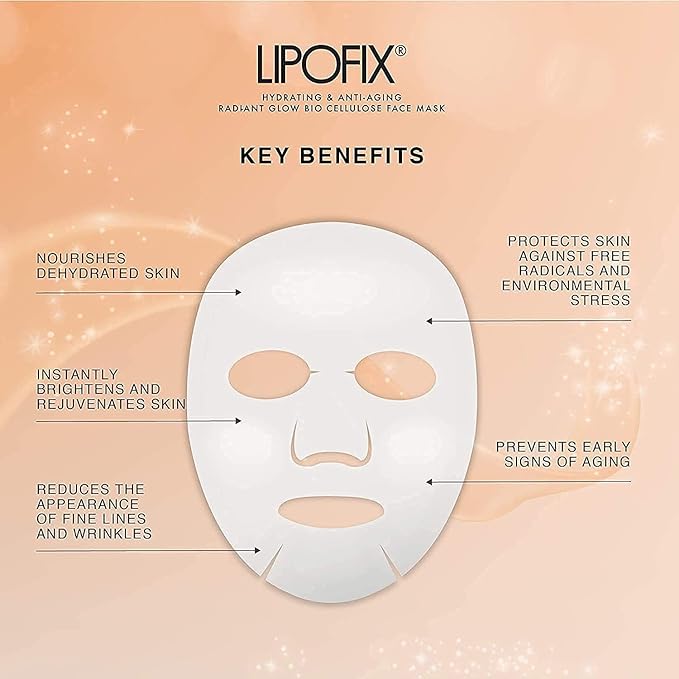 Anti Aging Lifting Hydrating Facial Bio Cellulose Face Mask Sheet For Fine Line Reducing And Skin Radiance. Made in Korea 5 Masks
