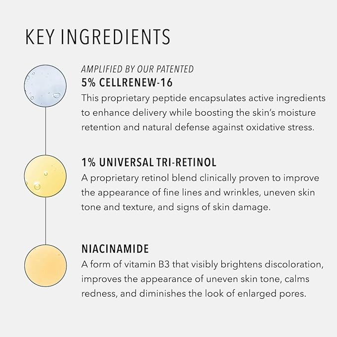 HydroPeptide Retinol Routine Booster, 1% Universal Tri-Retinol Complex Peptide Solution, 1 Ounce