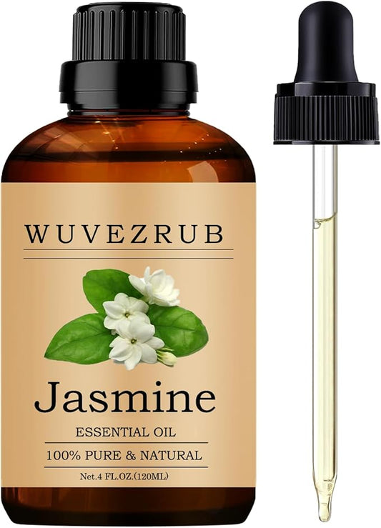 Jasmine Essential Oils 120ML, Pure Jasmine Essential Oil for Aromatherapy Diffuser - 4 Fl Oz