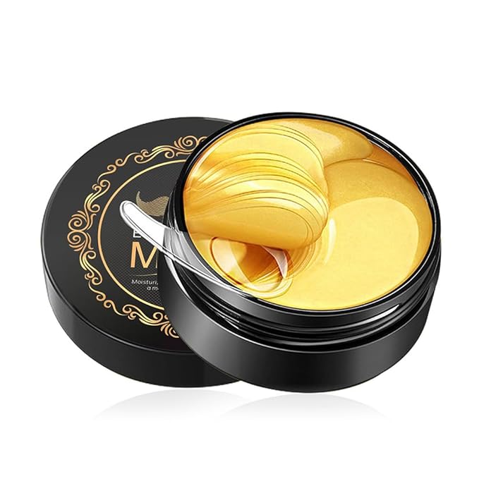 24k Gold Under Eye Patches - 60 Pcs Gold Eye Mask Anti-Aging, Under Eye Mask for Removing Dark Circles, Puffiness, Wrinkles.
