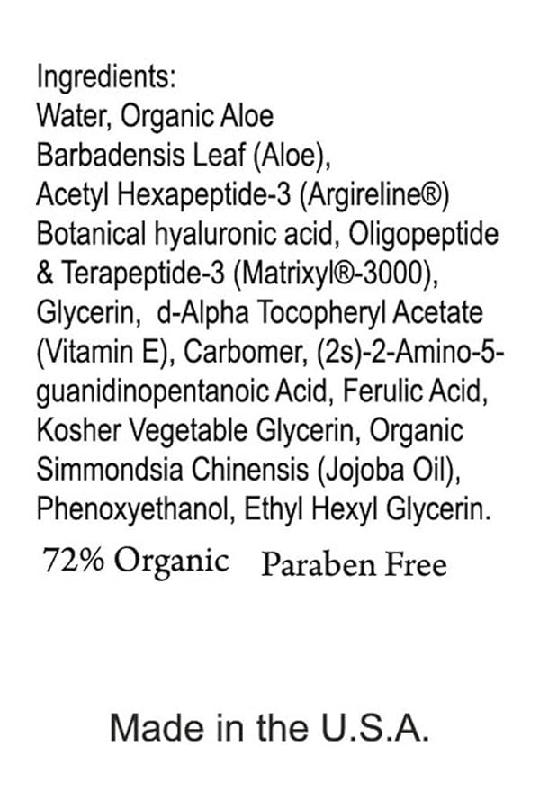 DNA Code®-No Needle Alternative-Pure Argireline Peptides Wrinkle Reduce Serum+ Matrixyl 3000+Hyaluronic Acid