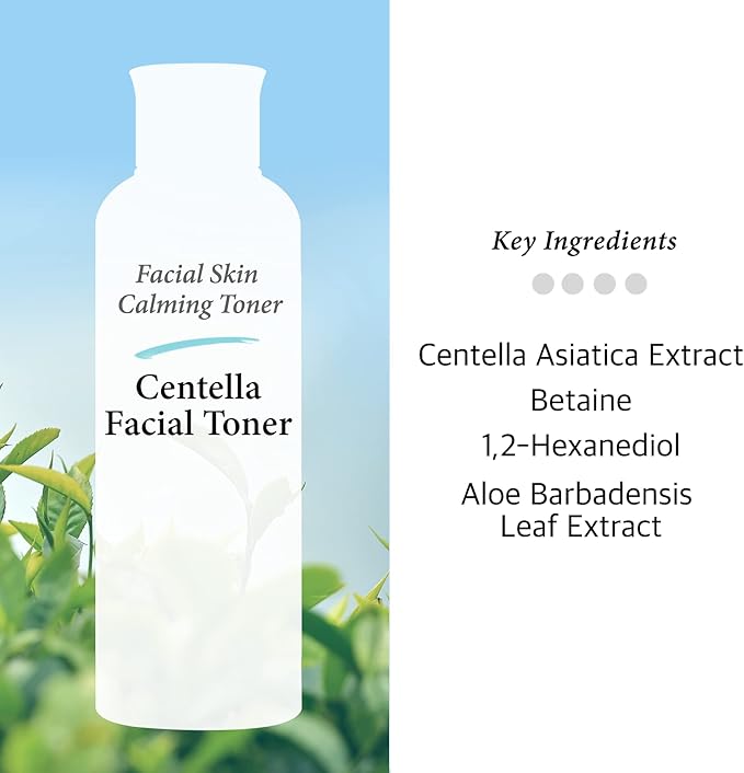 Centella Asiatica 92% Soothing Hydrating Toner - CICA Facial Toner Lightweight Moisture Boost Soft Smooth Skin - Daily Face Toner, Alcohol-Free, Fragrance-Free, 6.75 Fl Oz (200ml)
