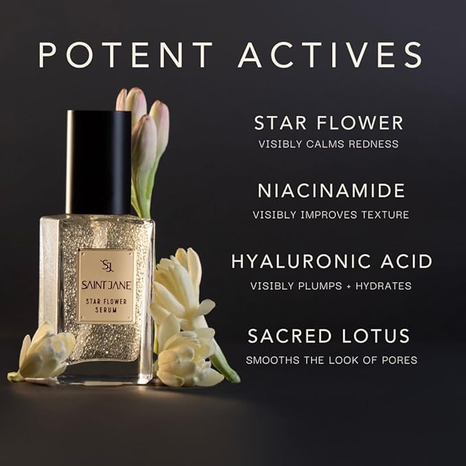 SAINT JANE - Star Flower Niacinamide Serum | Luxury, Floral-Infused, Clean Skincare (1.5 fl oz | 44 ml)