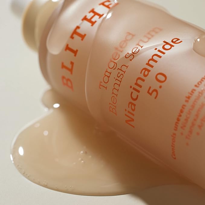 BLITHE Niacinamide 5% + Tranexamic Acid 3% Serum, Dark Spot Corrector - Vitamin B3 Niacinamide for Face, Skin Soothing Cica & Allantoin, Arbutin & Tranexamic Acid, 1oz