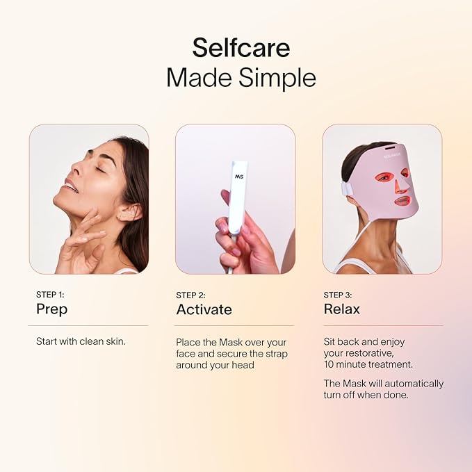 Solawave Wrinkle Retreat Light Therapy Face Mask | Red Light Mask with Infrared Light to restore firm skin | 10 minute treatment