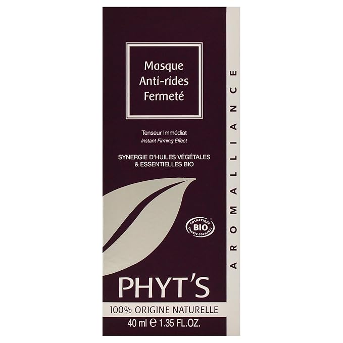 Phyts Anti-Wrinkle Firming Mask - Lifting and Plumping Face Mask - Anti-Aging Ingredients Smoothes Wrinkles - Lemon Essential Oil Tones Skin - 1.4 oz