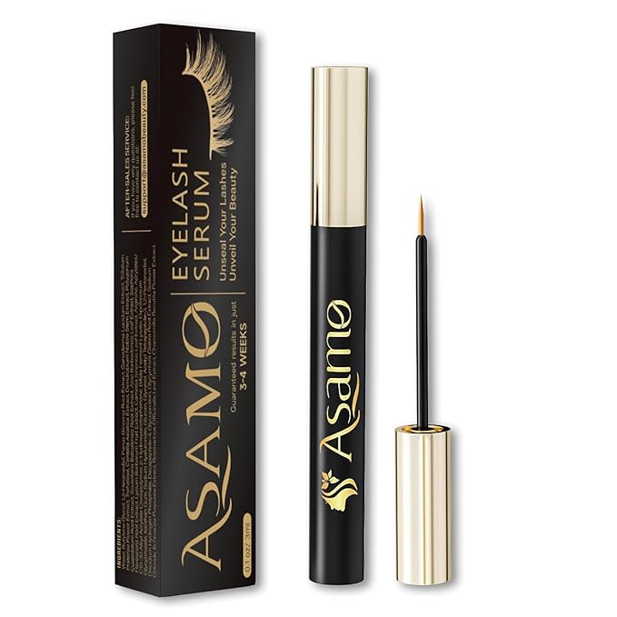 Natural Eyelash Growth Serum with 15 Plant Extracts, Lash Enhancement Formula