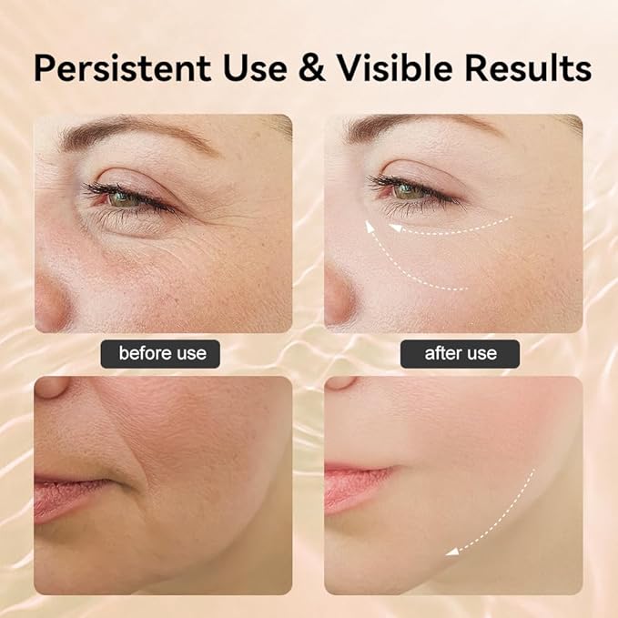 Neck Face Massager, Facial Massager 3 Color Mode, Face Sculpting Tool for Skin Care with Thermal and Vibration (Whtie)