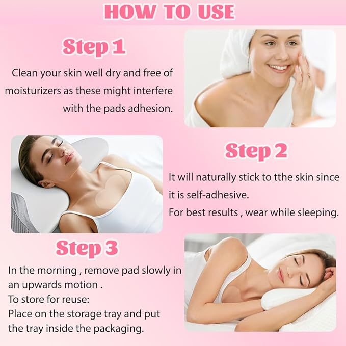 evpct 1Pcs Silicone Chest Smoothing Wrinkle Pads Reusable, Silicone Anti Chest Wrinkle Patches Reusable for Chest Wrinkles Overnight, Décolleté Chest Wrinkle Pillow Pads for Smoother,Size M-Love Heart
