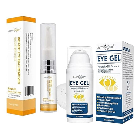 Eye Gel with Plant Stem Cells & Peptide Complex for Under & Around Eyes – Reduces Puffiness, Dark Circles & Fine Lines – With Matrixyl 3000 & Arginine for a Smoother, Refreshed Look for Men & Women.
