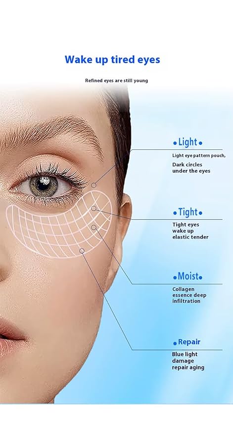 24K Gold Under Eye Treatment Mask, Dark Circle and Anti-Wrinkle, Hydrating eye mask, Puffiness & Eye Care, Collagen,Hyaluronic Acid & Castor Oil, 60 Pieces (SEAWOOD)