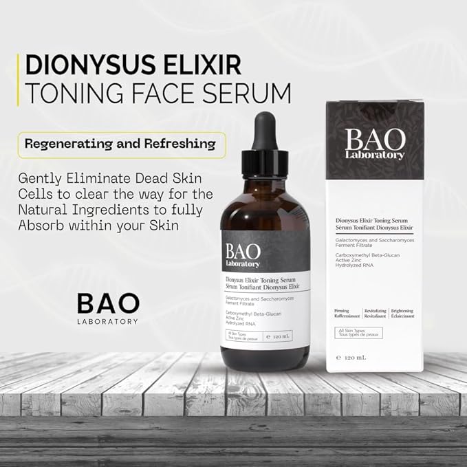 Dionysus Elixir Toning Face Serum | Galactomyces and Vitamin C | Face Serum For Wrinkles, Acne Scars & Fine Lines | Ideal Vitamin C For All Types Of Skin (120 ML)