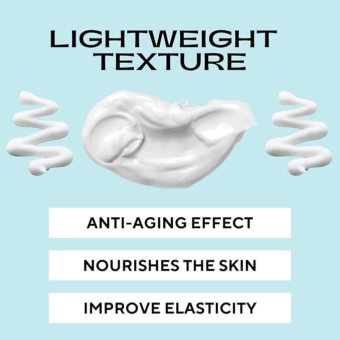 AquaBio Organic Collagen peptide Anti Aging Face & Neck Moisturizing cream for women men. Advanced Firming Skin care anti Wrinkle. Day Overnight-All skin types