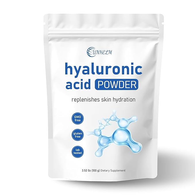 Hyaluronic Acid Powder (3.52oz) - Low Molecular Weight, Vegan & Water-Soluble | DIY Anti-Aging Serum, Instant Hydration for Dry & Sensitive Skin (1)
