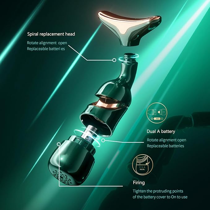 MMRH Firming Wrinkle Beauty Devicer for Facial/Neck/Eye, Multifunctional Vibration Massage Instrument, 3-in-1 Facial Skincare Instrument for Skin Care for Improve,Smooth and Tightening Skin