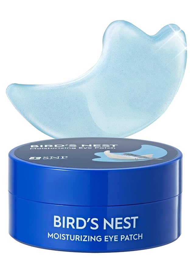 SNP [K Beauty Bird's Nest Aqua Moisturizing Eye Patch | Hydrating and Cooling for All Skin Types | Maximum Hydration Eye Patches | Korean Skincare Eye Mask | 60 Patches