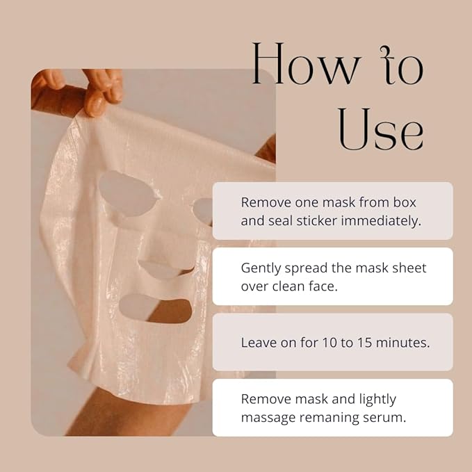 TO DO LIST Honey Glow Sheet Mask | Professional Spa-Grade Korean Sheet Masks | Premium Face Mask Skin Care | Self Care Kit | Detox, Hydrate, & Replenish (Pack of 30)