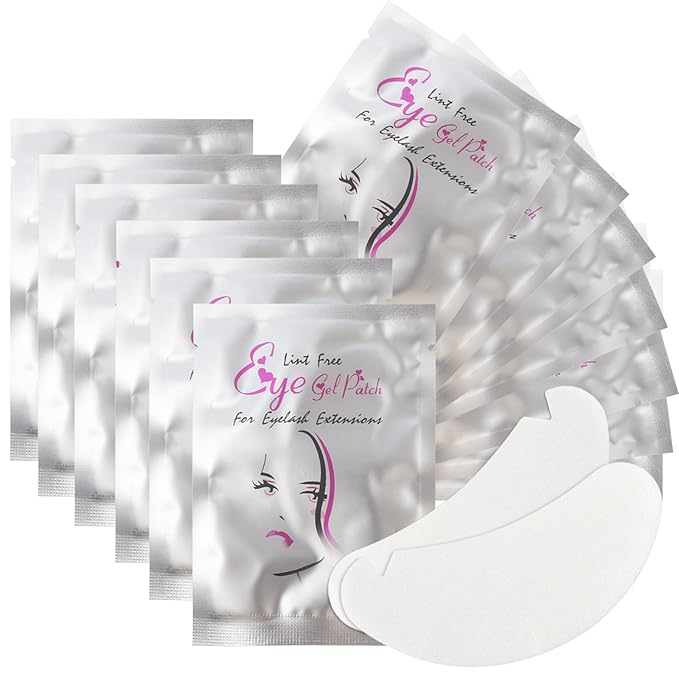 50 Pair V Shape Under Eye Gel Pads Hydrogel Eye Patches For Eyelash Extension, Lint Free Under Hydrogel Eye Mask Pads Lash Extension Supplies
