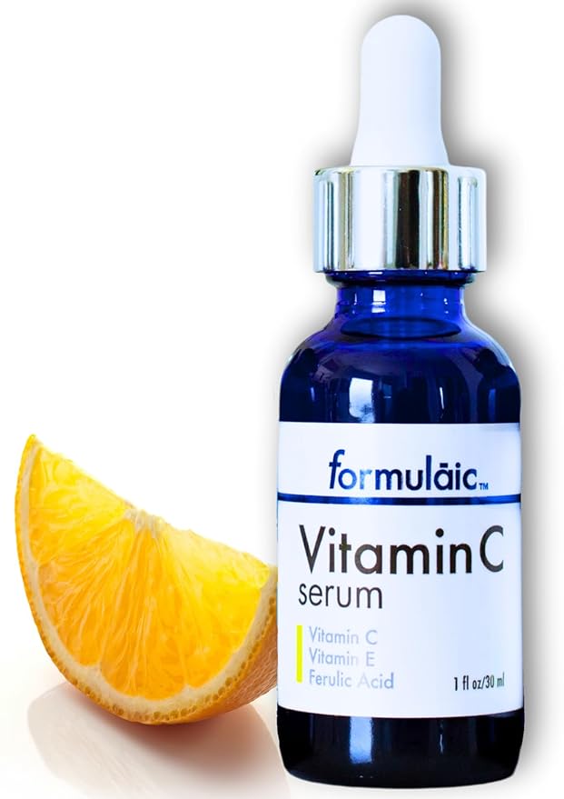 Vitamin C Face Serum with Vitamin E & Ferulic Acid, Skin Brightening Serum, Revitalizes Skin and Evens Skintone, Fragrance Free, 1 Fl Oz