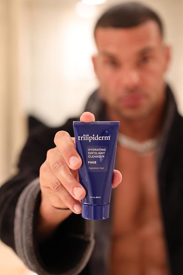 Trilipiderm Essential Face Regimen Bundle – Hydrating Exfoliant Cleanser, Protective Day Crème, Rehydration Night Crème Set – Complete 3-Step Skincare Solution for Hydration and Renewal