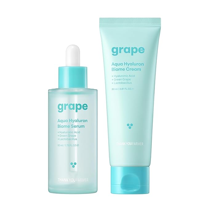 THANKYOU FARMER Grape Aqua Hyaluron Biome [Serum & Cream] Set