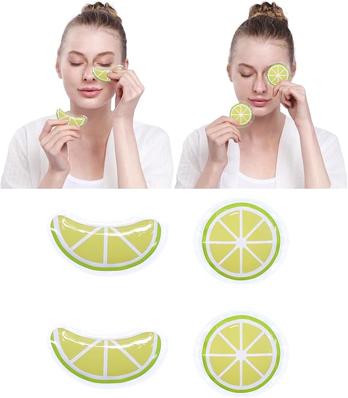 ZNÖCUETÖD Bundle of Gel Beads Ice Face Mask for Headaches, Puffy Eyes, Redness, Migraines and Gel Ice Pack Reusable Cooling Eye Pads and Under Patches