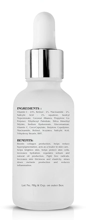 Serum combines 23% 2% Retinol, and 2% Salicylic Acid Serum for Normal to Dry Skin Fragrance-Free, 1 fl oz