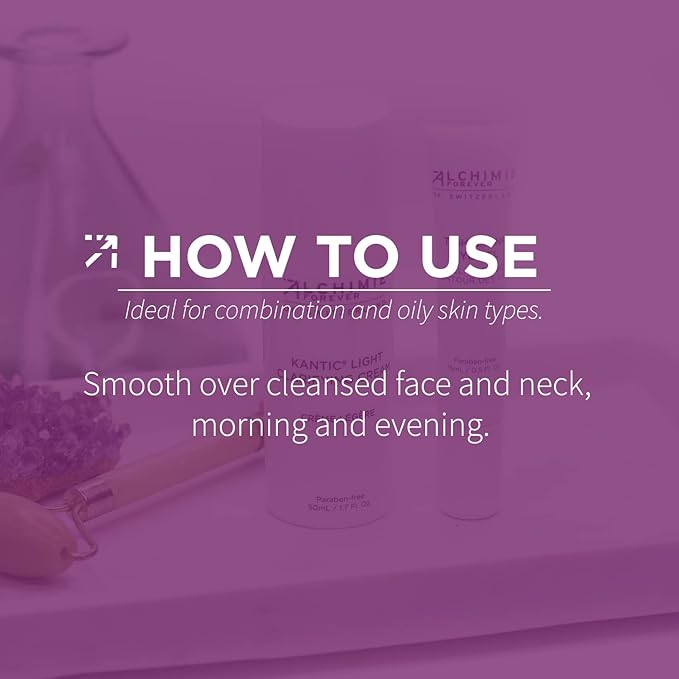 Alchimie Forever Kantic Light Clarifying Cream Benzene-Free Clears Blemish & Acne Prone Skin, Anti Aging Facial Moisturizer 1.7 fl oz