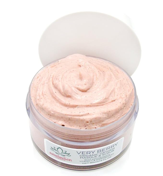 Sweetsation Therapy/Yunasence, Very Berry Oxygen Exfoliating Mask & Scrub w/Vitamin C, Enzymes & Superberries. Rejuvenating, Hydrating, Purifying.