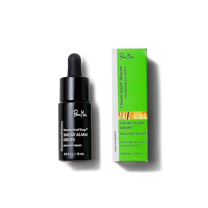 Pour Moi Smoke Alarm Drops | Climate-Smart Concentrated Serum to Prevent Skin Damage Caused by Smoke in the Air
