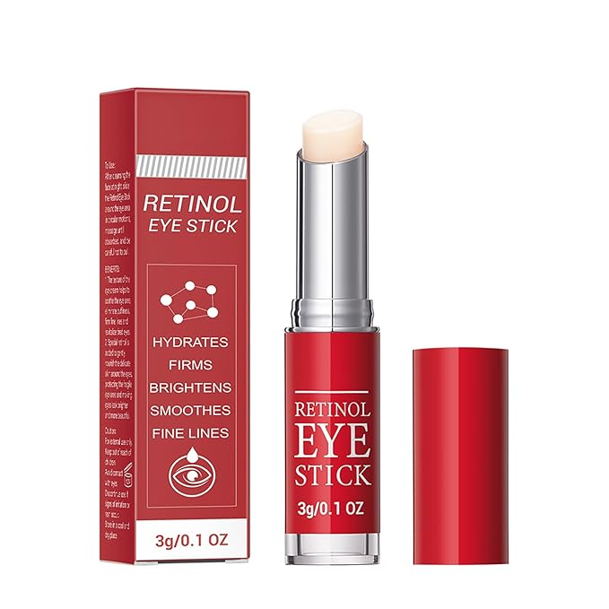 Retinol Eye Stick with Collagen,Hyaluronic Acid for Dark Circle, Wrinkles,Eye Balm Moisturizes Anti Aging,Visible Results in 3-4 Weeks, Retinol Eye Cream For Puffiness and Bags Reduces Fine Lines