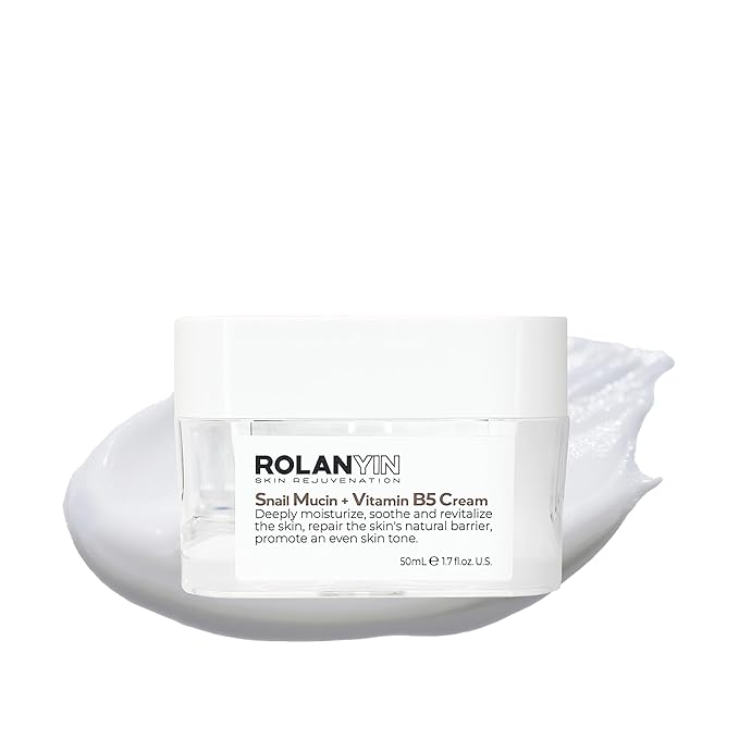 ROLANYIN Snail Mucin + Vitamin B5 Cream for Deep Hydration Skin Repair Nourishing Soothing Anti Aging Revitalizing and Smoothing Benefits Skin Care