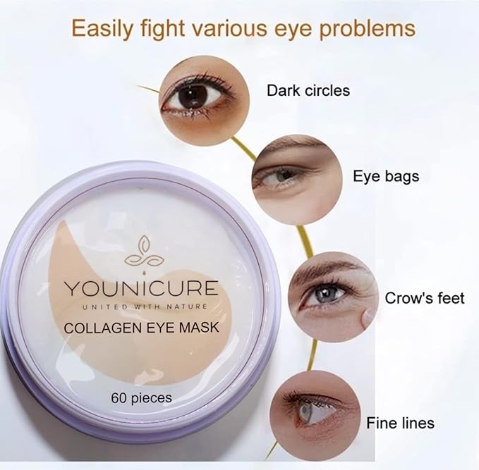 Collagen Eye Mask,Reduce Dark Circles, puffy eyes, Look Younger and Reduce Wrinkles