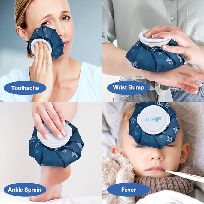 NEWGO Bundle of Cooling Eye Mask and Ice Bag 6 Inch
